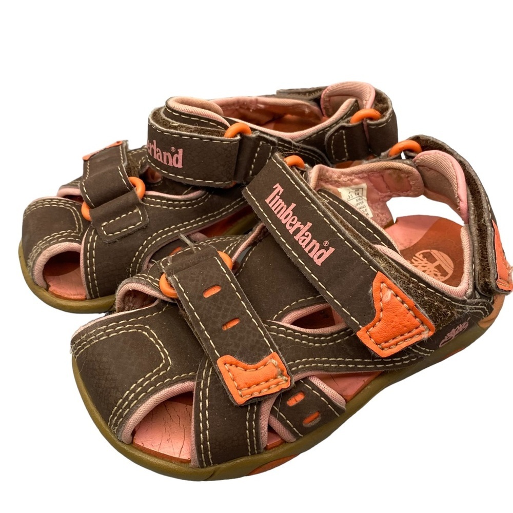 Timberland Princess Baby Girl Brown Pink Outdoor Sandals Water Shoes‎ Size 7